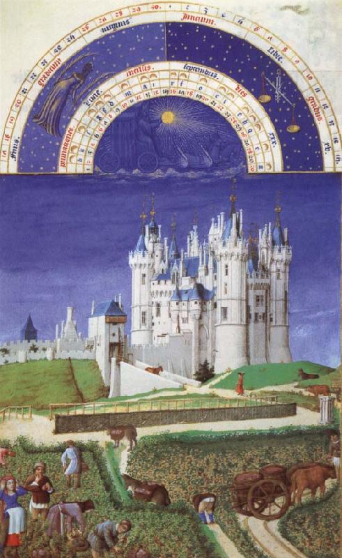 unknow artist Brothers Van Limburg September, page from the Tres riched heures du duc the Berry